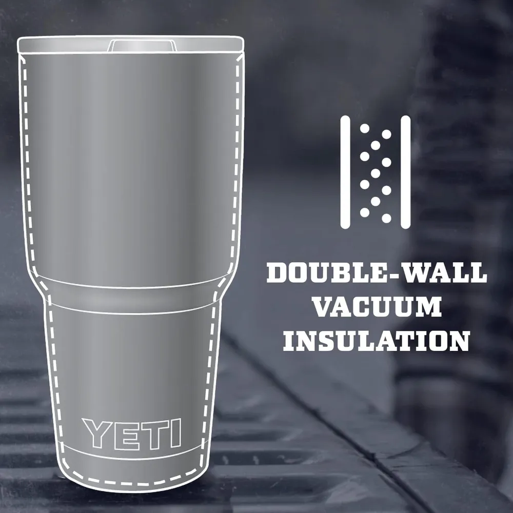 YETI Rambler Vaso de 30 oz de acero inoxidable y tapa MagSlider color rosa