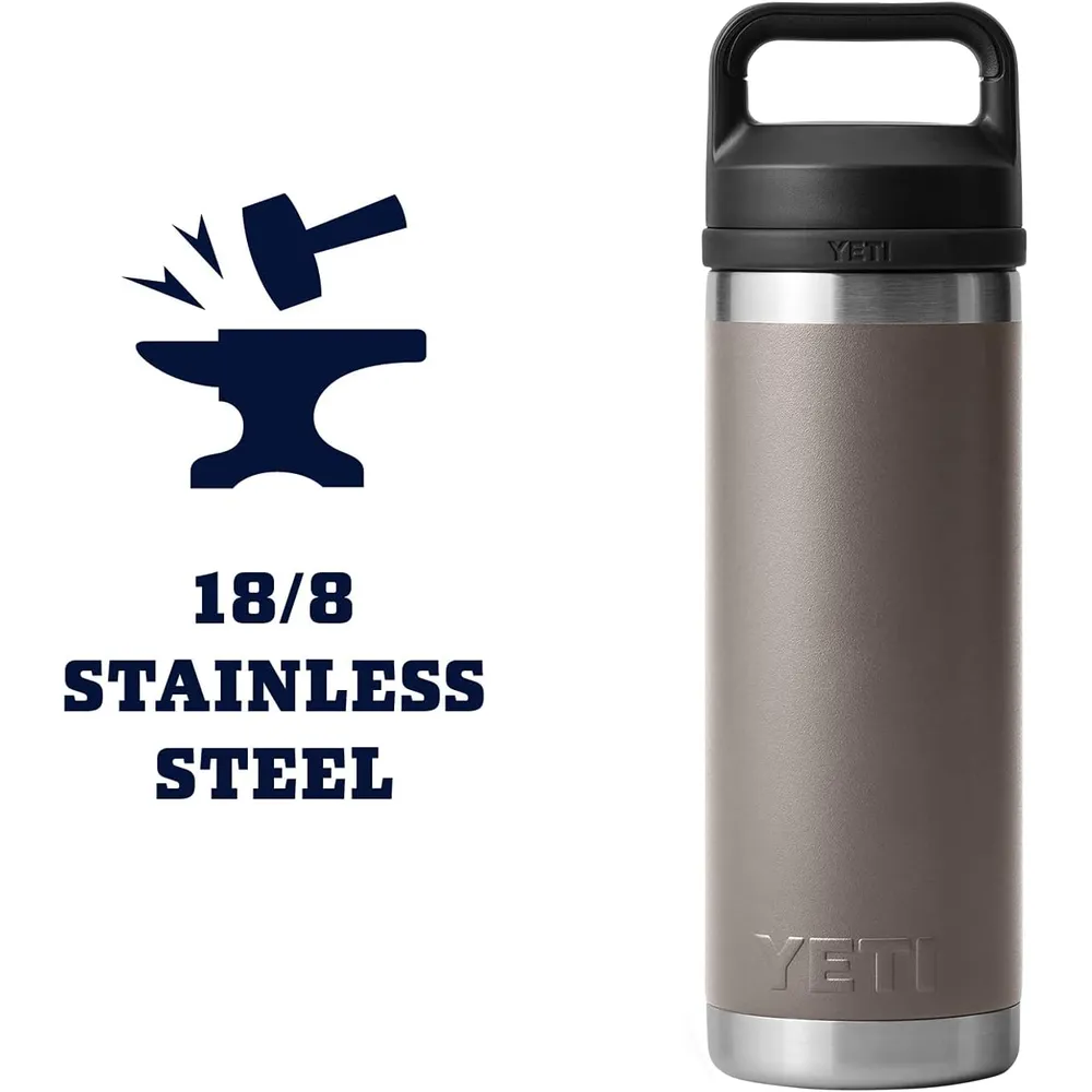YETI Botella Rambler con Tapa Chung de 18 oz | Gris Claro