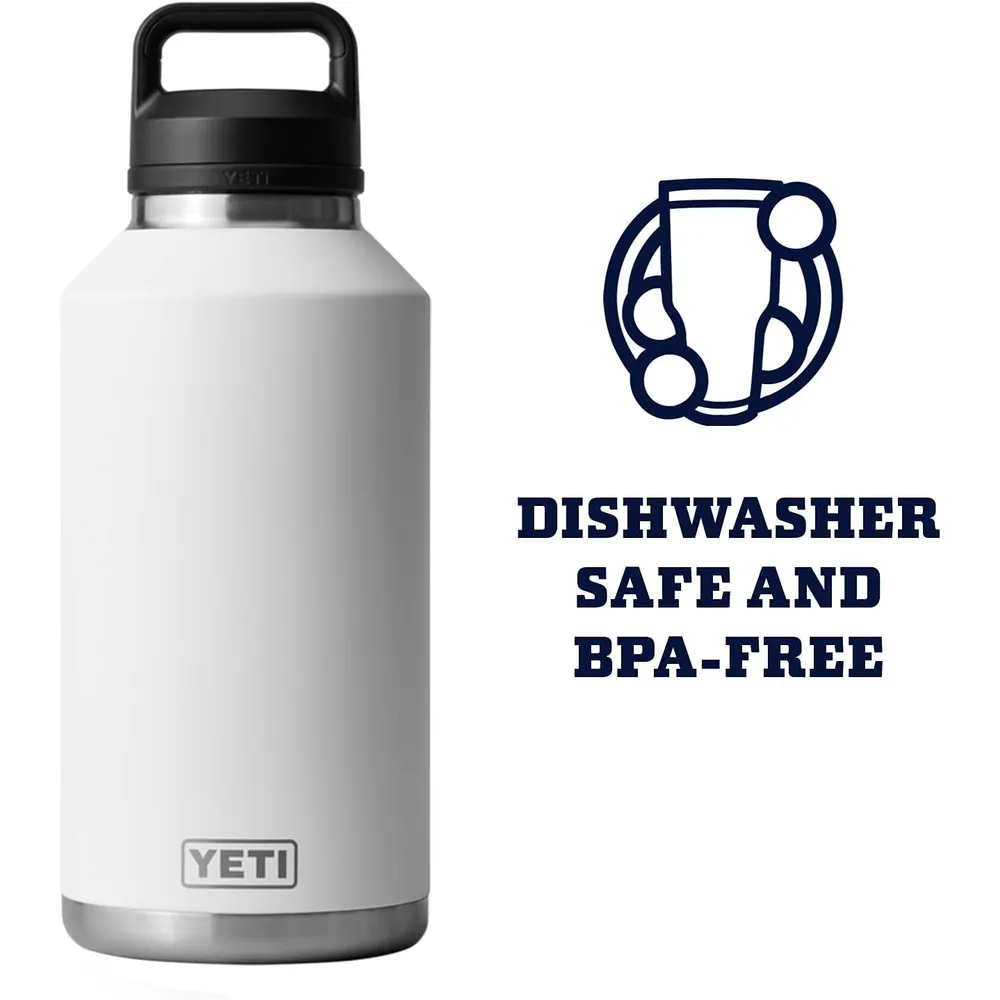 YETI Botella Rambler con Tapa de Chupón de 64 oz | Blanco