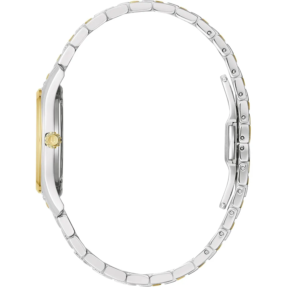 b099kph5th_1_webp.webp Bulova reloj clásico mujer cuarzo 3 agujas diamantes acero esfera nácar | Oro/Plata