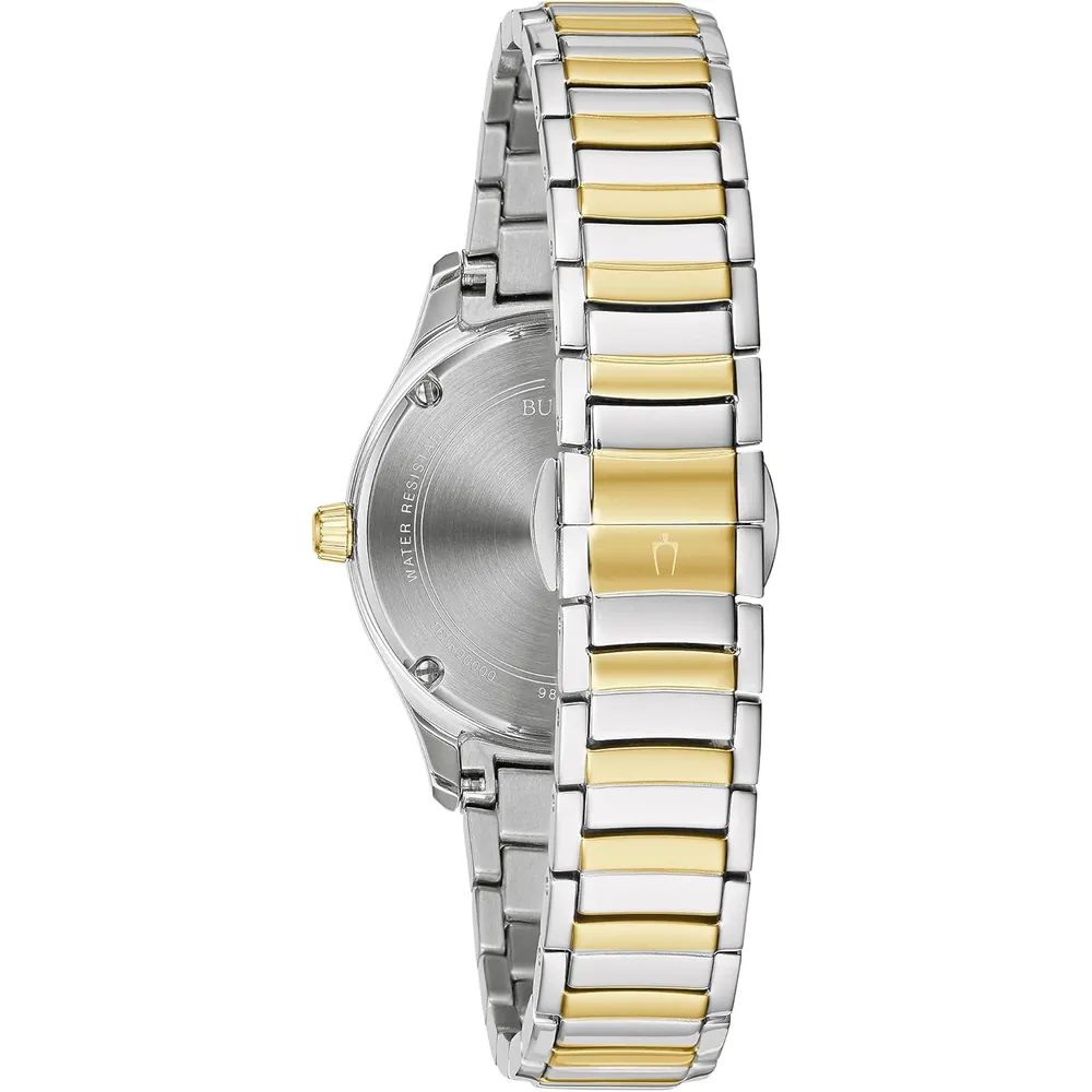b099kph5th_2_webp.webp Bulova reloj clásico mujer cuarzo 3 agujas diamantes acero esfera nácar | Oro/Plata
