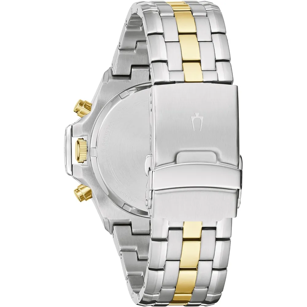 Bulova reloj clásico deportivo hombre acero cronógrafo cuarzo 6 agujas | Negro