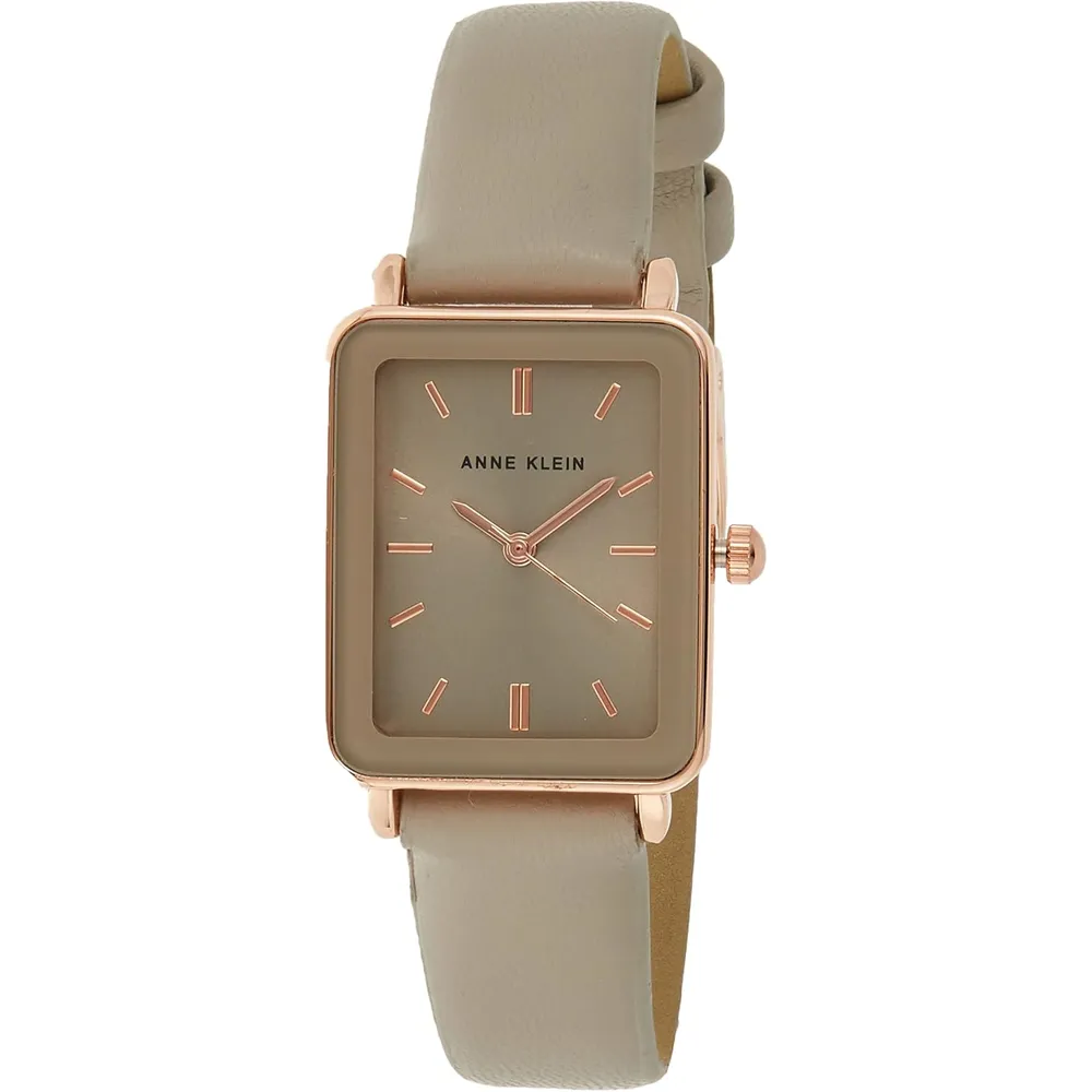 Anne Klein AK/3702 reloj con correa para mujer | 	26.5 mm - Gris pardo/oro rosa.