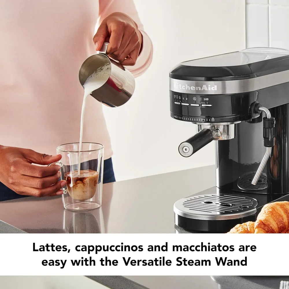 KITCHENAID KES6503, CAFETERA ESPRESSO SEMIAUTOMÁTICA DE METAL NEGRO