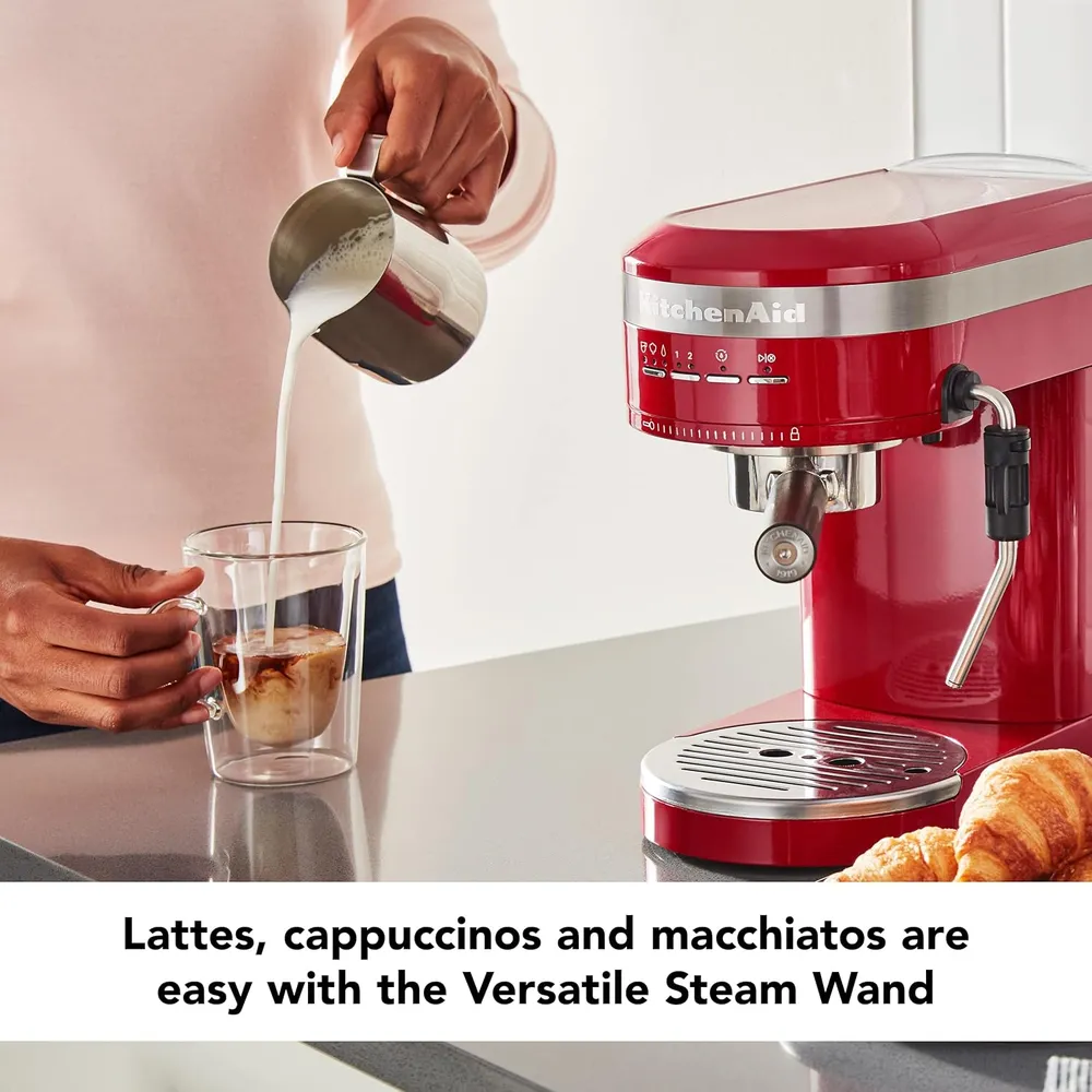 KITCHENAID KES6503, CAFETERA ESPRESSO SEMIAUTOMÁTICA DE METAL | ROJO IMPERIO