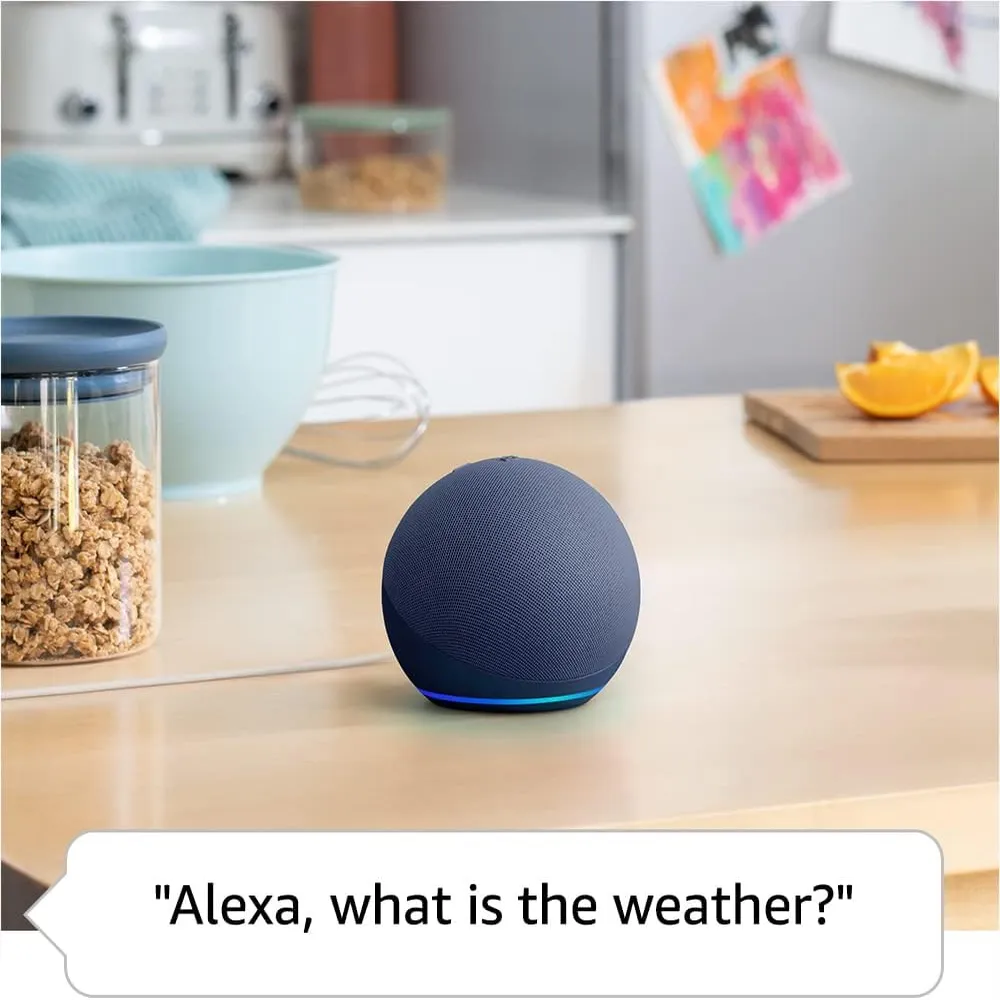 PARLANTE INTELIGENTE AMAZON ECHO DOT 5TA GENERACIÓN, CONTROL DE VOZ ALEXA, WI-FI, BLUETOOTH | BLANCO