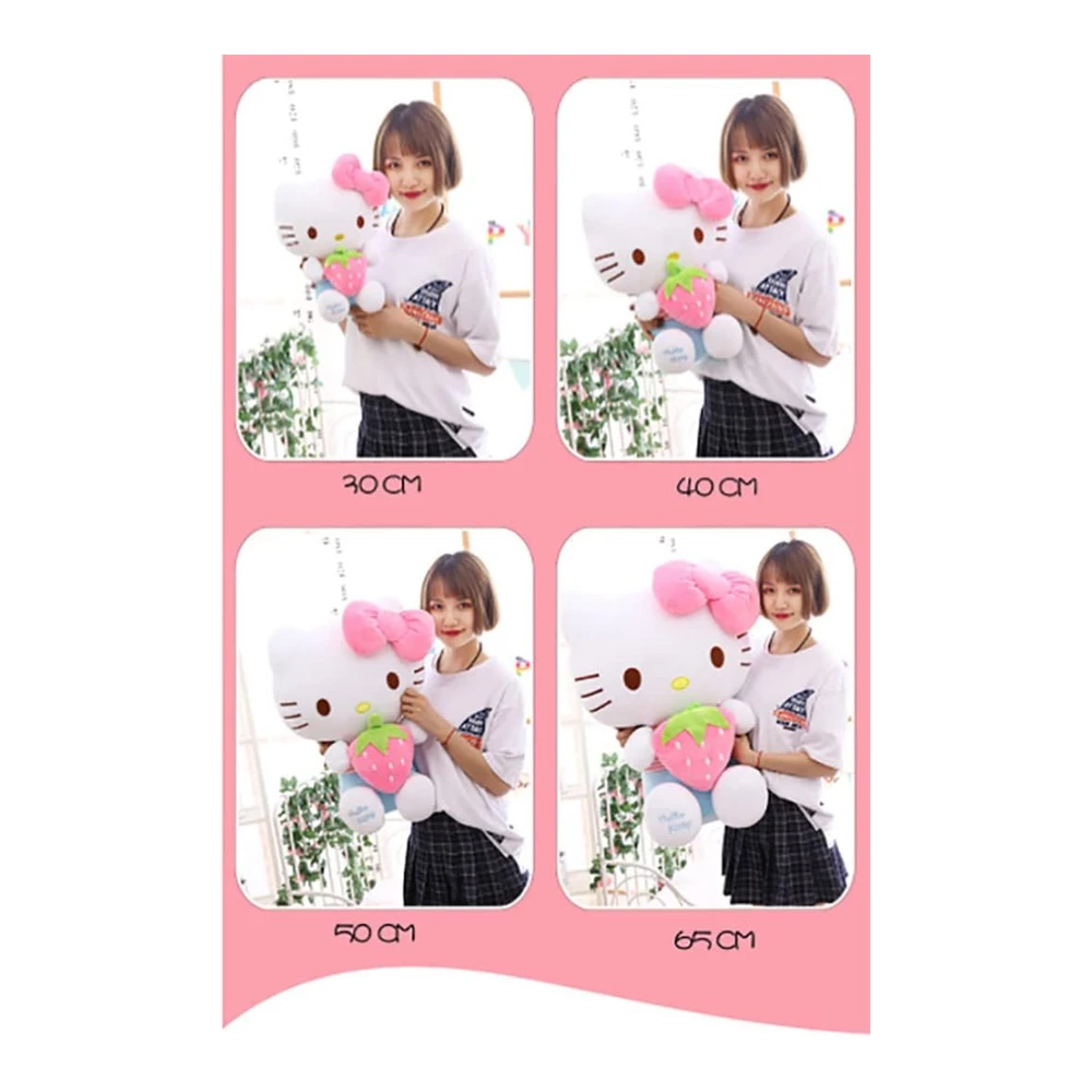 Hello Kitty - Juguetes de Peluche - Lindos Juguetes Suaves para Muñecas - Regalos de Cumpleaños para Niñas (11.8 In - Rosa A)