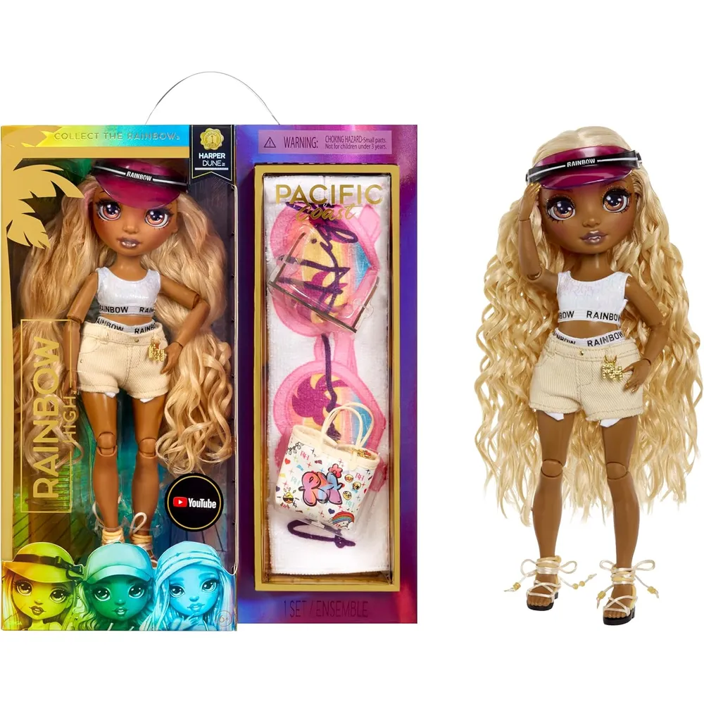 Rainbow High Pacific Coast Harper Dune muñeca accesorios piscina