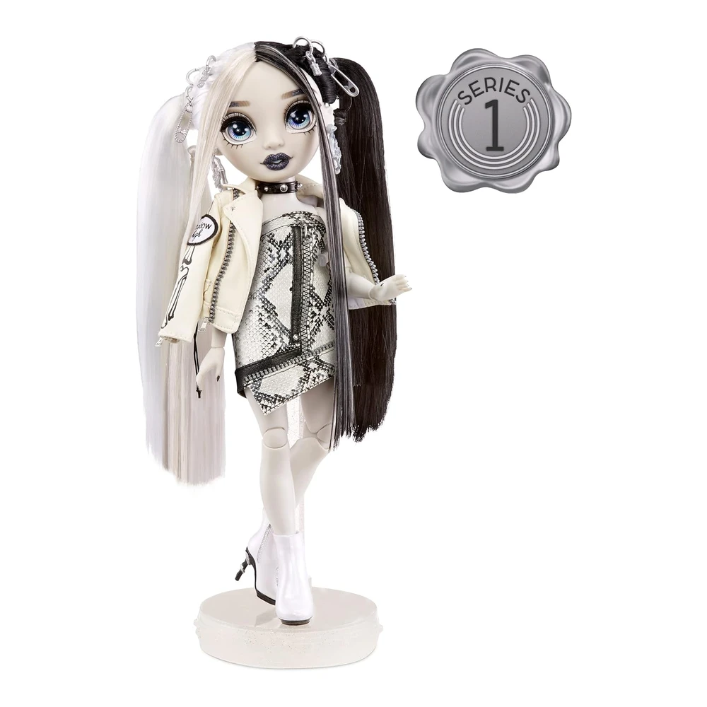Rainbow High Shadow Series 1 Heather Grayson - Muñeca En Escala de Grises. 2 Trajes de Diseñador Grises para Mezclar y Combinar
