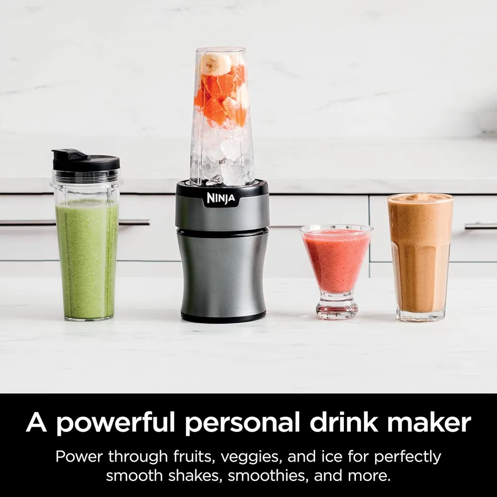 NINJA LICUADORA NUTRI-BLENDER BN300C 23.7 OZ / 700 ML | NEGRO/PLATEADO