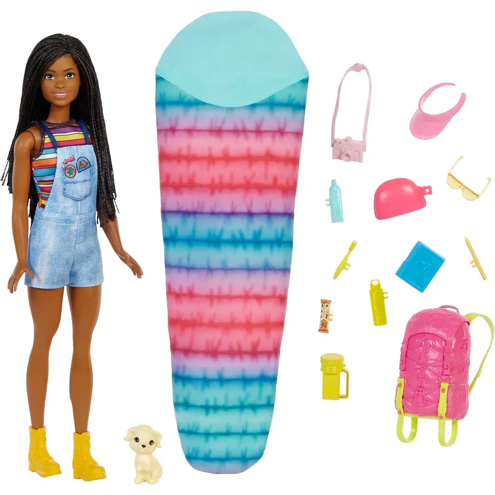BARBIE MUÑECA BROOKLYN CAMPING CON CACHORRO
