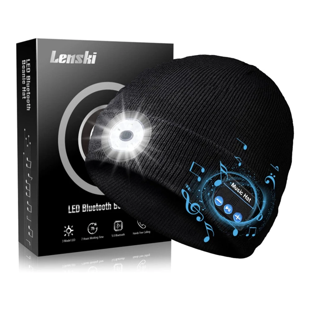 Lenski Stocking Stuffers Gifts for  Men - Bluetooth Beanie Hat Gifts for  Women - Mens Gifts for  Christmas - Dad Gifts for  Him
