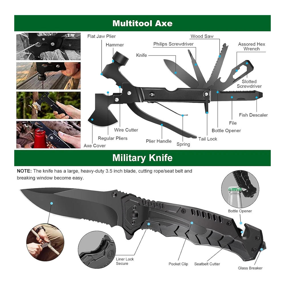 Survival Kit And First Aid Kit - 142pcs Professional Survival Gear And Equipment With Molle Pouch - for  Men Dad Husband Who Likes Camping Outdoor Adventure
