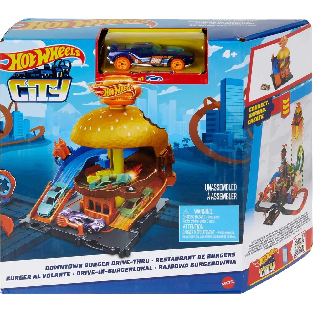 HOT WHEELS PISTA COMPLETA BURGER DRIVE THRU