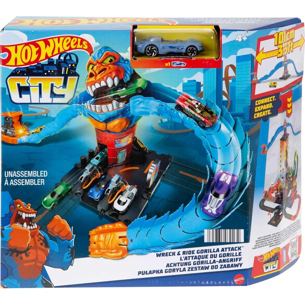 HOT WHEELSDE PISTA COMPLETA WRECK & RIDE GORILLA ATTACK