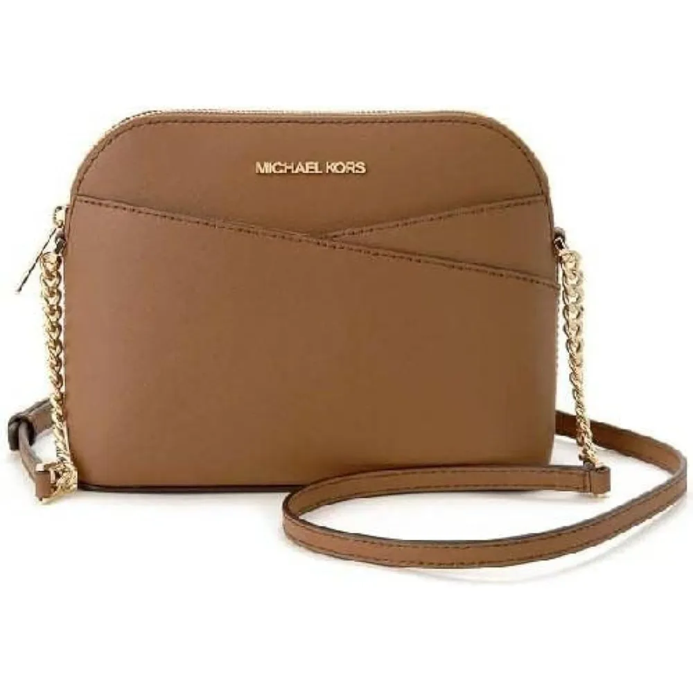 MICHAEL KORS Jet Set Bolso bandolera mediano de cuero | Marron