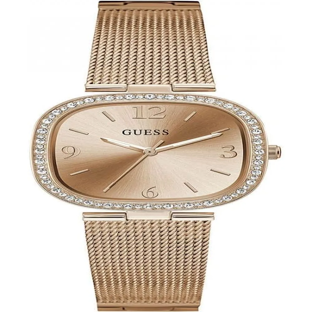 GUESS Reloj de pulsera cuadrado redondeado | Oro Rosa