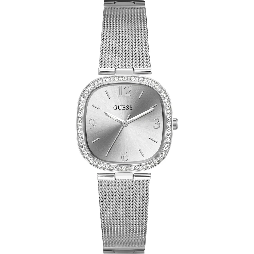 GUESS Reloj de pulsera cuadrado redondeado | Silver