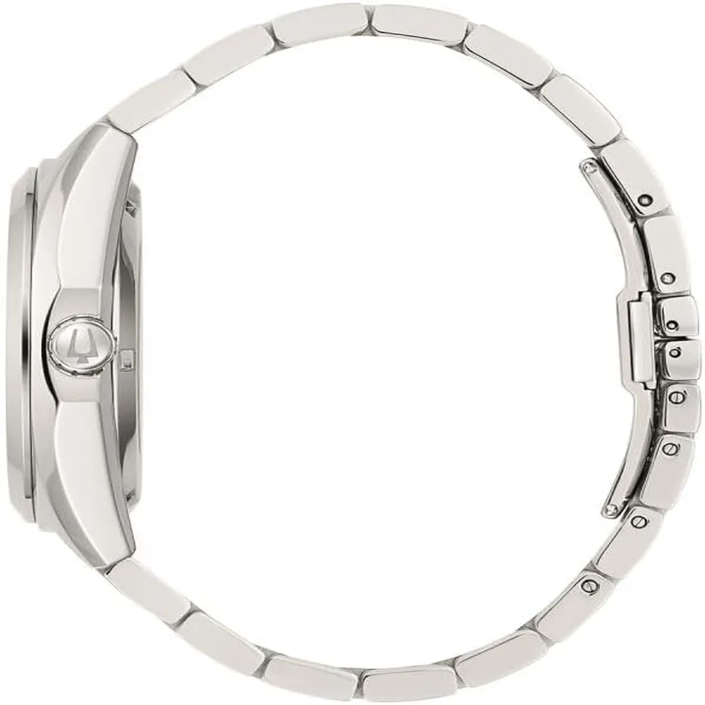 Bulova reloj clásico topógrafo hombre automático 3 agujas segundero apertura | Plata