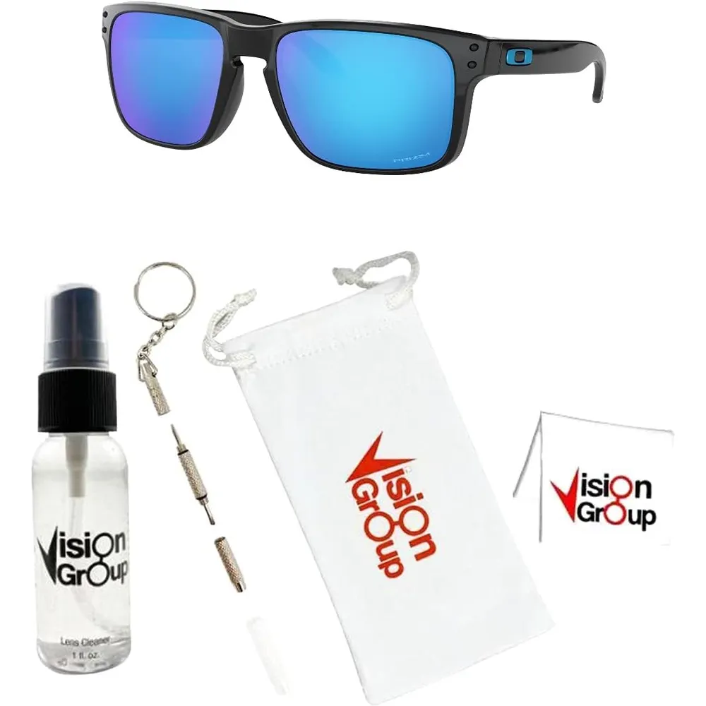 Oakley Holbrook OO9102 Gafas de sol para hombre | Polished Black / Prizm Sapphire