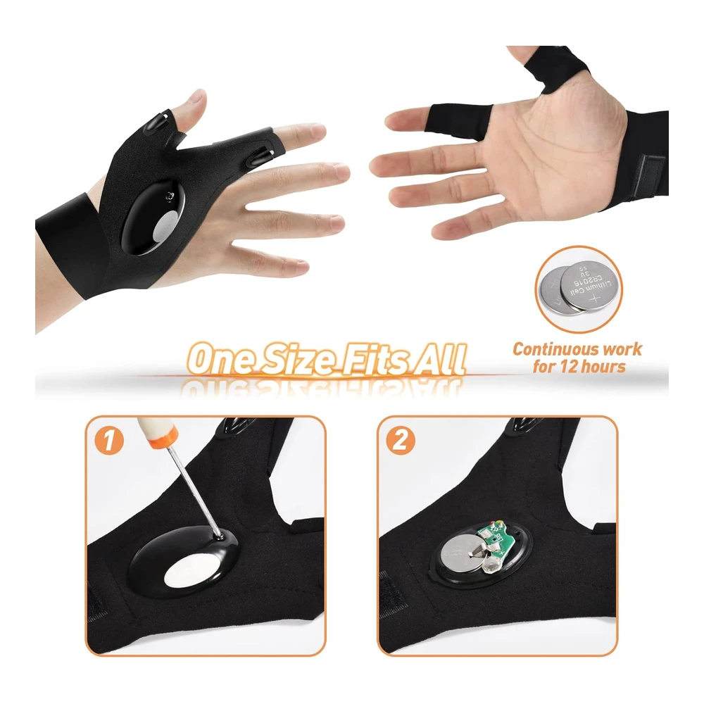 Lenski Regalos de Relleno de Calcetines para Hombres - Guantes de Linterna - Regalos de Navidad para Hombres - Herramientas Geniales para Hombres - Accesorios de Campamento - Regalos de Pesca para Hombres - Regalos de Cumpleaños para Papá - Novio - Esposo