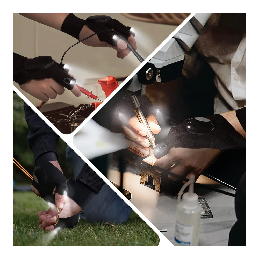 Lenski Regalos de Relleno de Calcetines para Hombres - Guantes de Linterna - Regalos de Navidad para Hombres - Herramientas Geniales para Hombres - Accesorios de Campamento - Regalos de Pesca para Hombres - Regalos de Cumpleaños para Papá - Novio - Esposo