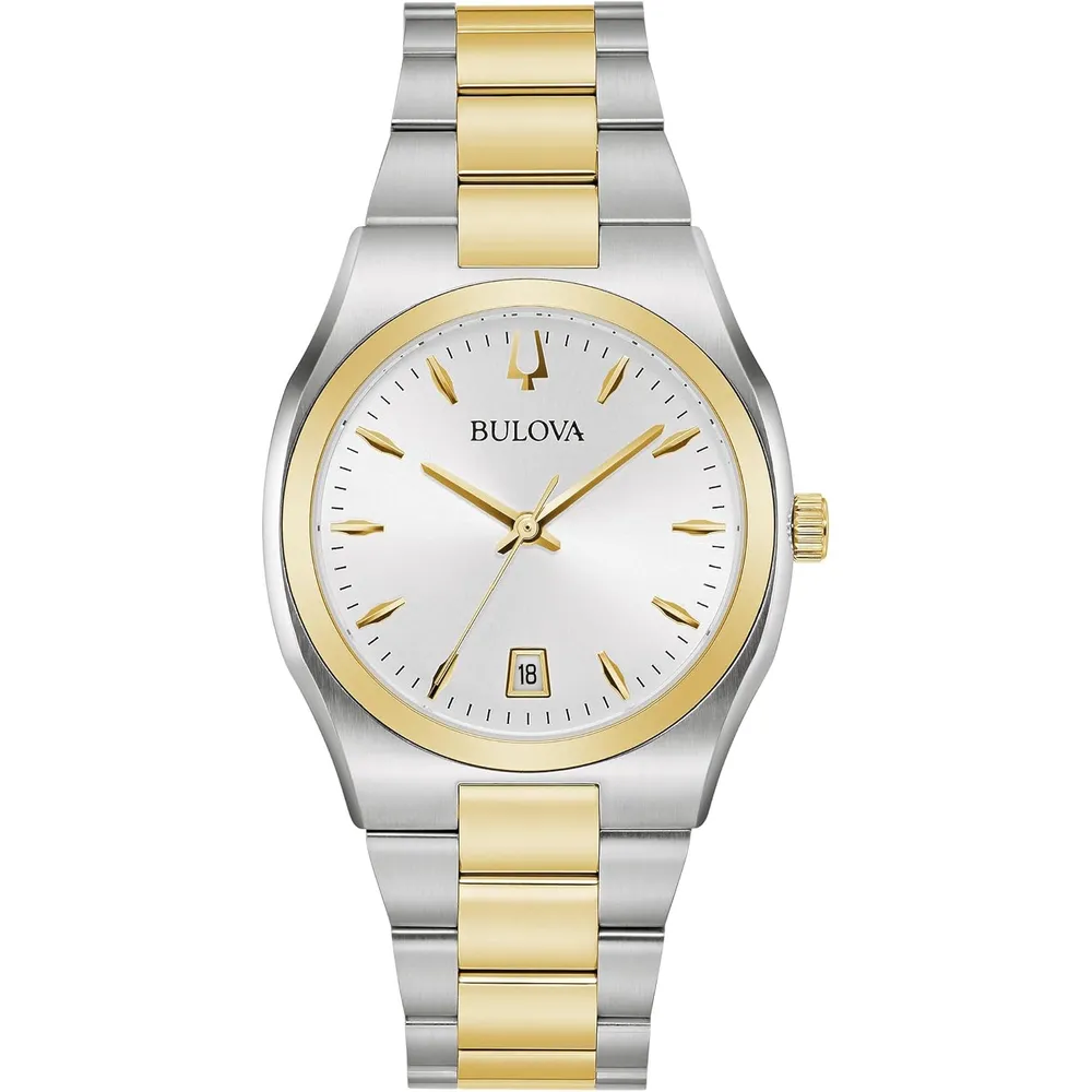 Bulova reloj clásico topógrafo mujer acero inoxidable | Oro/Plata