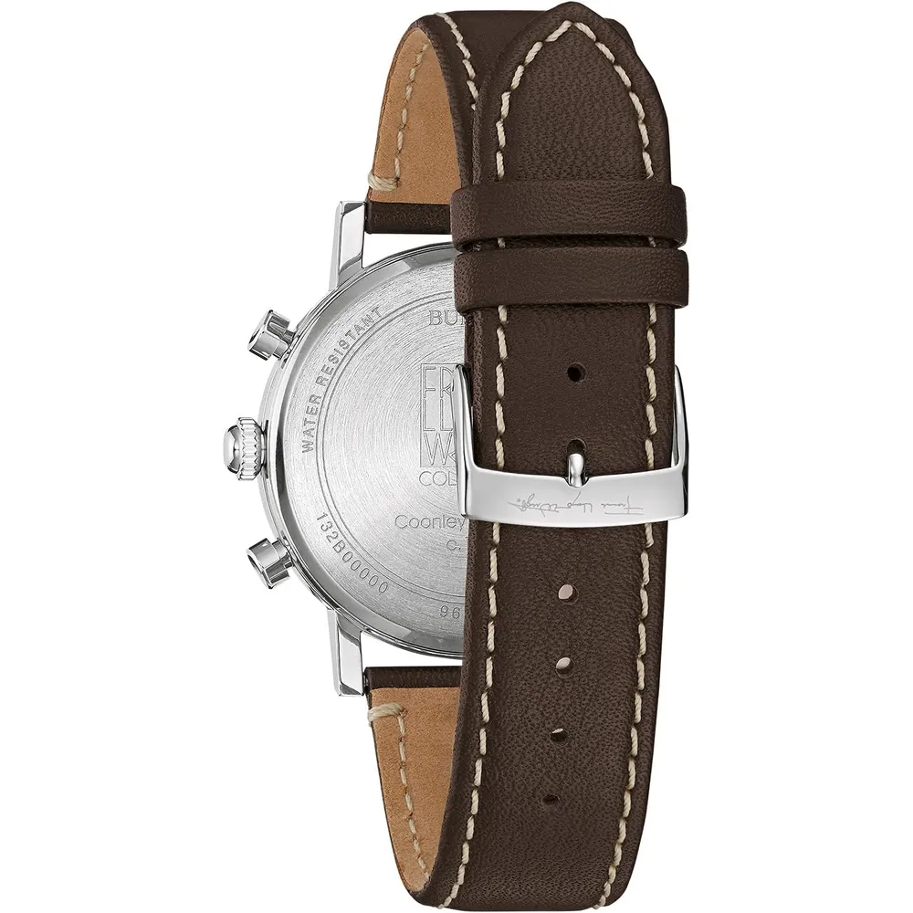 Bulova reloj Frank Lloyd Wright Coonley House hombre cronógrafo 6 agujas | Marrón