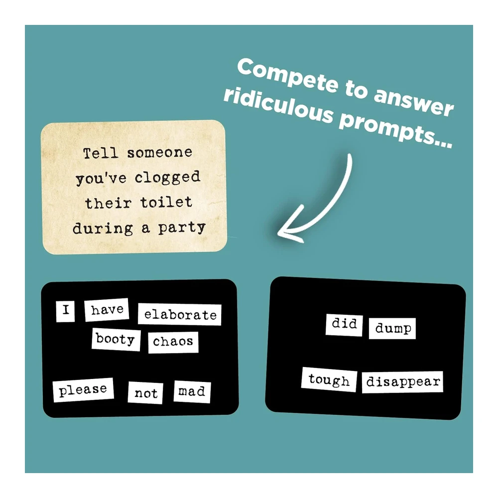 Ransom Notes - El Ridículo Juego de Fiesta con Imán de Palabras - Más de 3 Jugadores