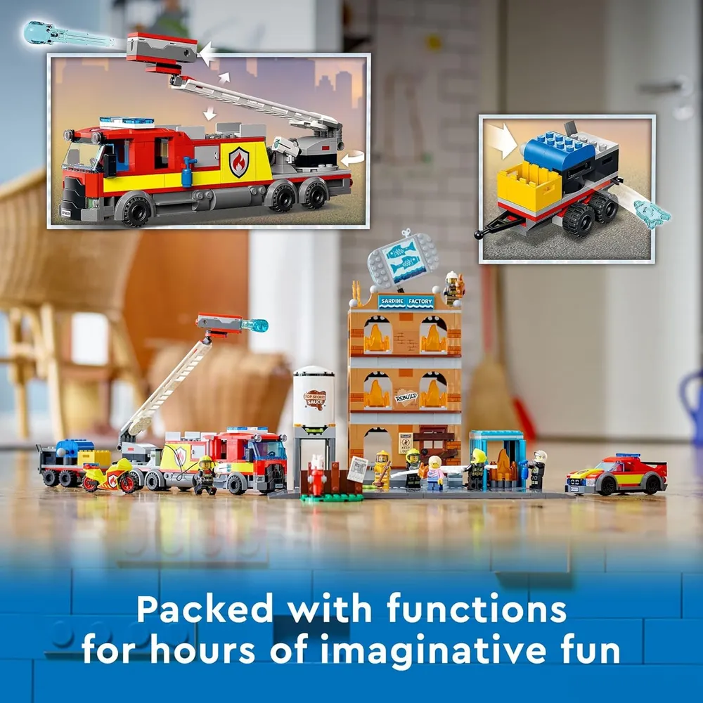 LEGO CITY BRIGADA DE BOMBEROS SET DE CAMIÓN DE BOMBEROS