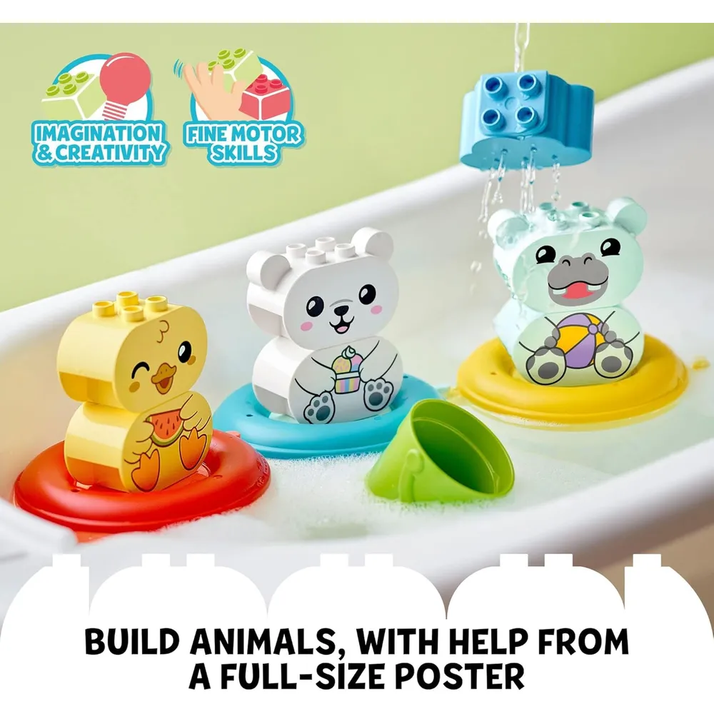 Lego Duplo diversión a la hora del baño tren flotante de animales para bebés