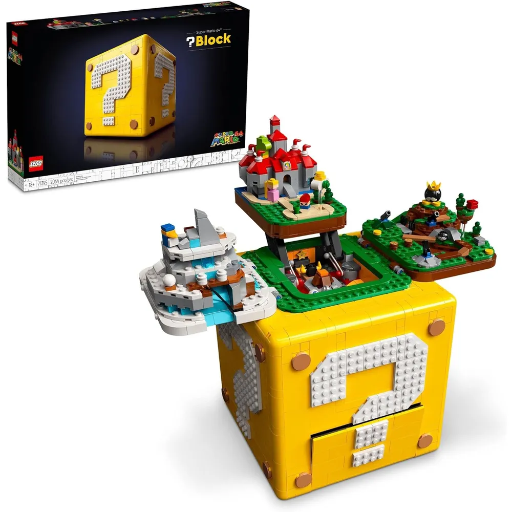 Lego Super Mario set con bloques de interrogación 4 niveles y 10 minifiguras