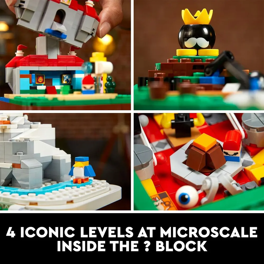 Lego Super Mario set con bloques de interrogación 4 niveles y 10 minifiguras