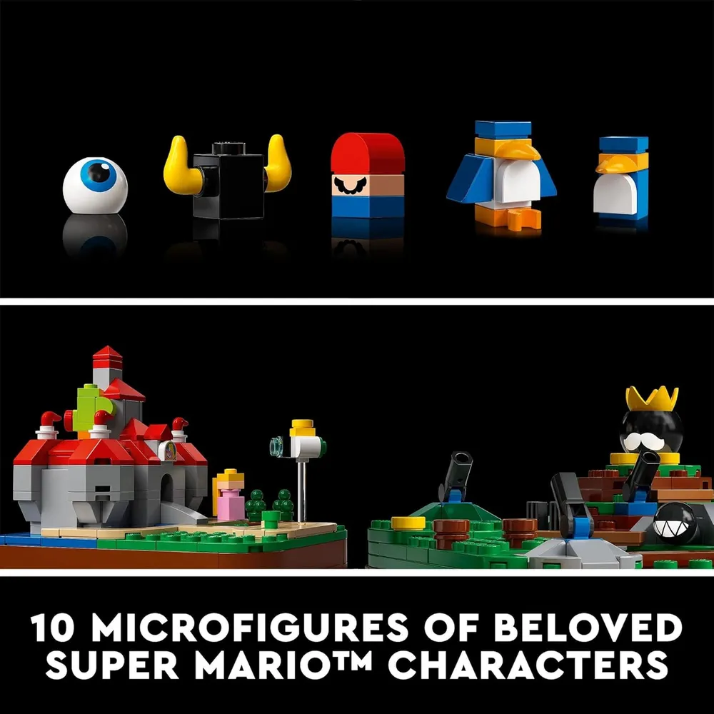 Lego Super Mario set con bloques de interrogación 4 niveles y 10 minifiguras