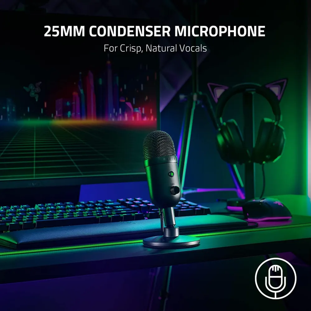 MICRÓFONO SEIREN V2 X RAZER | NEGRO