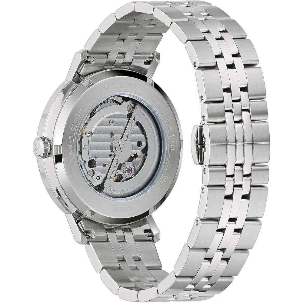 Bulova reloj Aerojet vintage hombre automático 4 agujas apertura 24 h | Plata