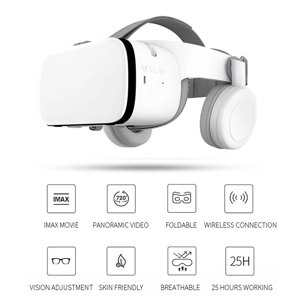 GAFAS VR CON CONTROL Y AURICULARES 3D COMPATIBLE PC, ANDROID, IPHONE VR HEADSET