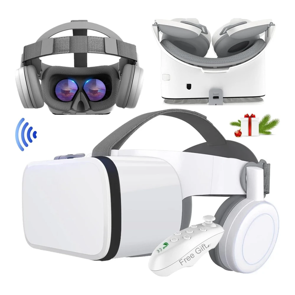 GAFAS VR CON CONTROL Y AURICULARES 3D COMPATIBLE PC, ANDROID, IPHONE VR HEADSET