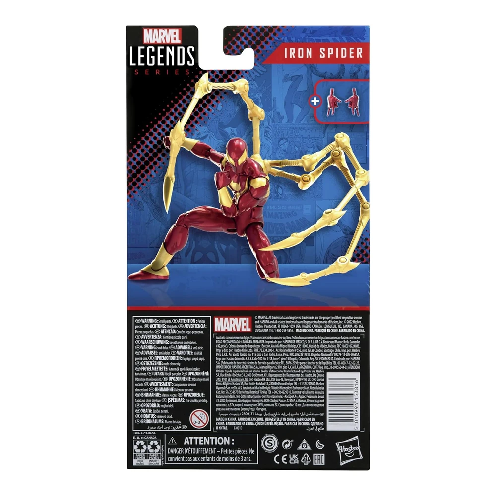 b09h19qtmj_2.webp Spiderman - Figura de Acción Iron Spider de 6" de La Serie Marvel Legends - Incluye 2 Accesorios -