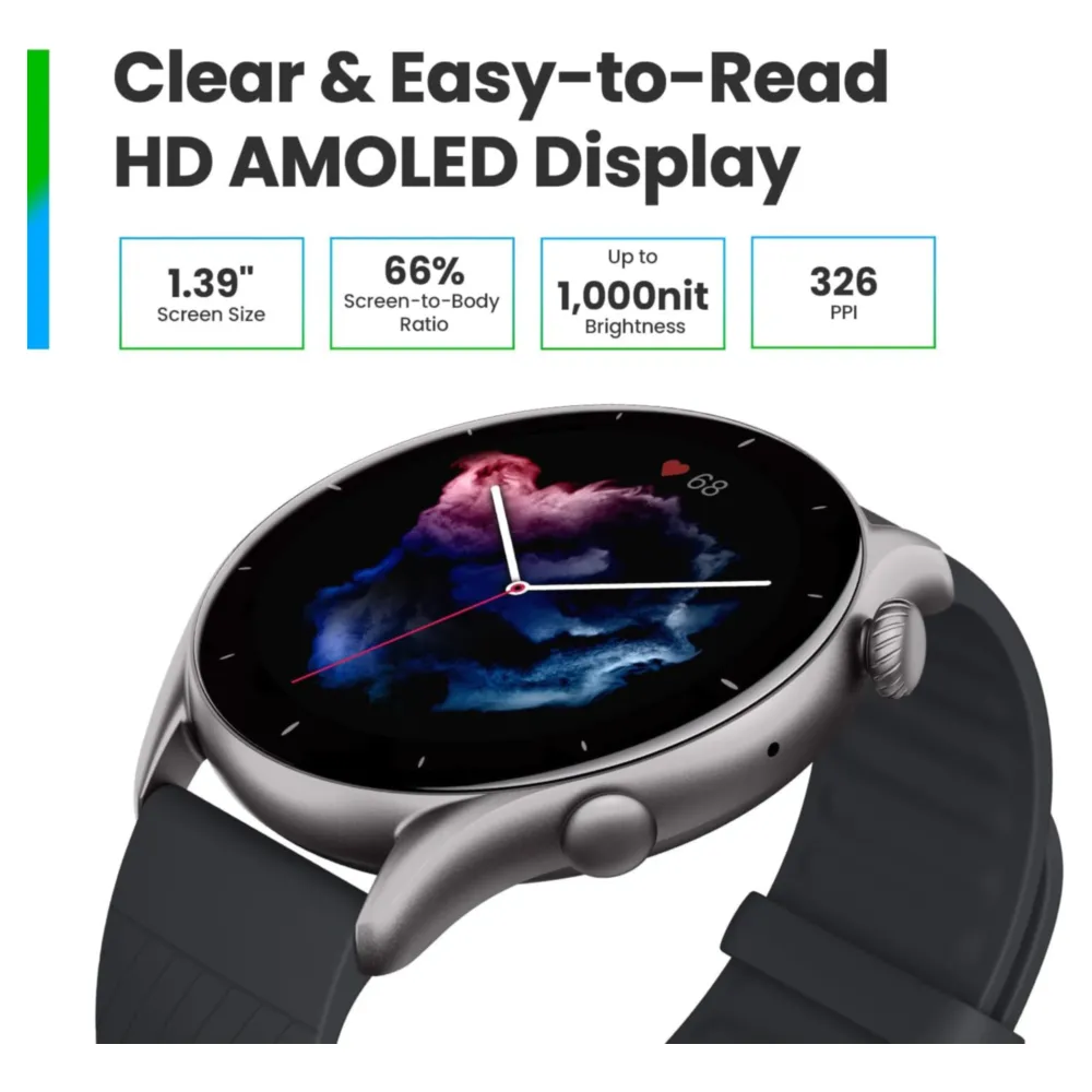 b09h5twsb3_4.webp SMARTWATCH AMAZFIT GTR 3 CON ALEXA INTEGRADA | NEGRO