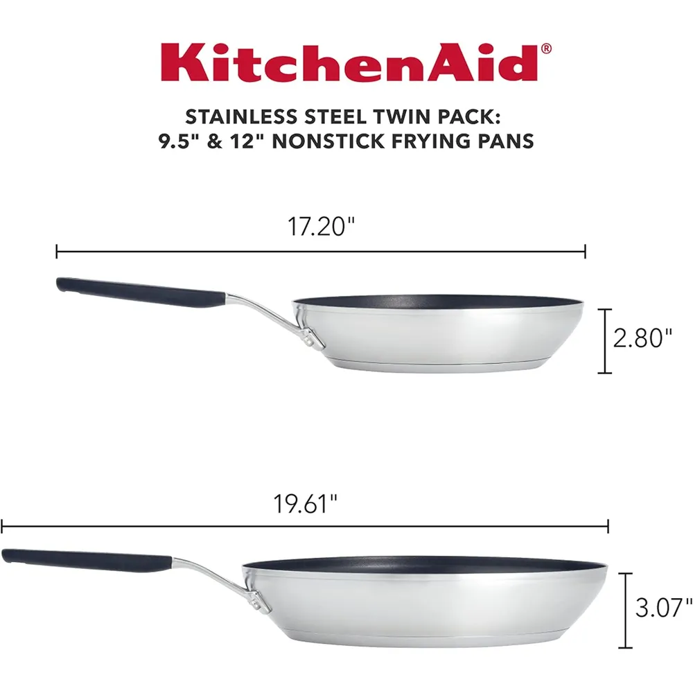 b09h8f9vp2_1_webp.webp KitchenAid juego de sartenes 24 cm, acero inoxidable cepillado antiadherente