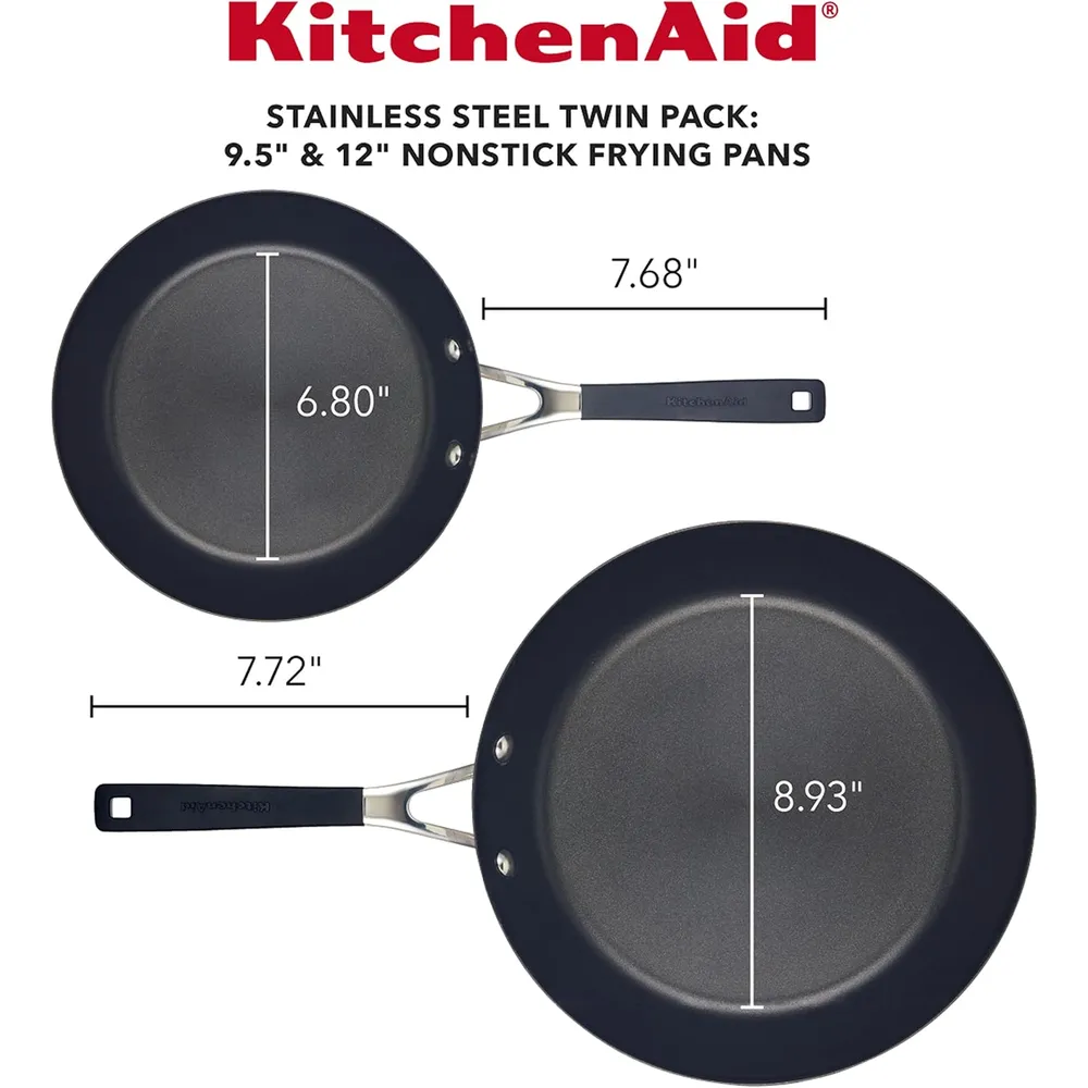 b09h8f9vp2_2_webp.webp KitchenAid juego de sartenes 24 cm, acero inoxidable cepillado antiadherente
