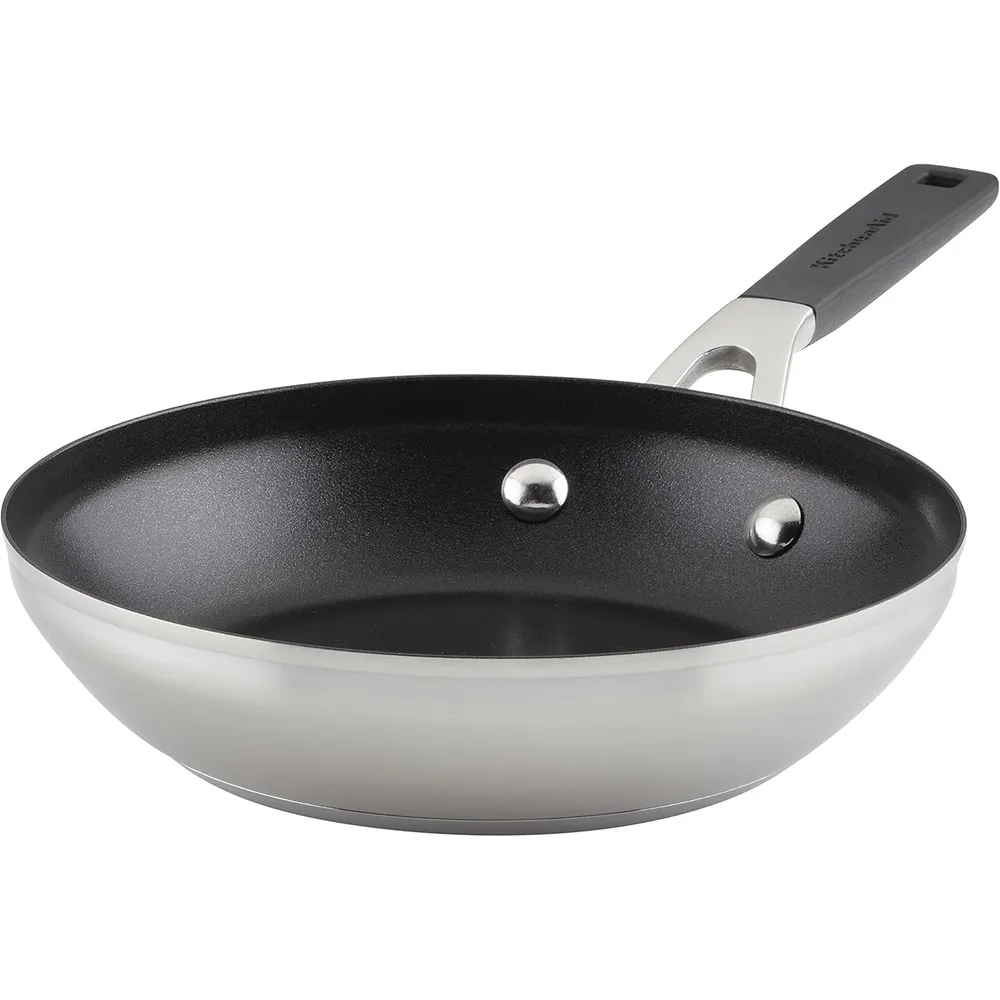 KitchenAid sartén 20 cm, acero inoxidable cepillado antiadherente | Serie 71019