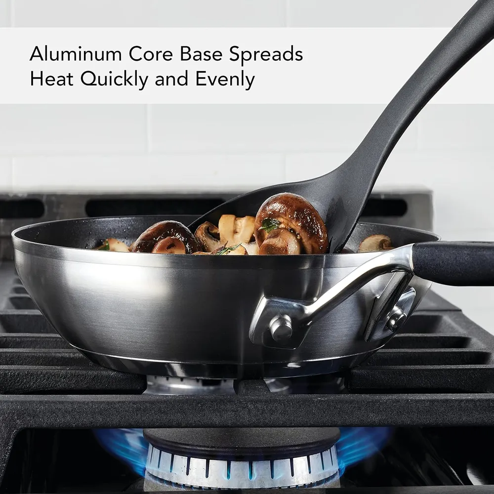 KitchenAid sartén 20 cm, acero inoxidable cepillado antiadherente | Serie 71019
