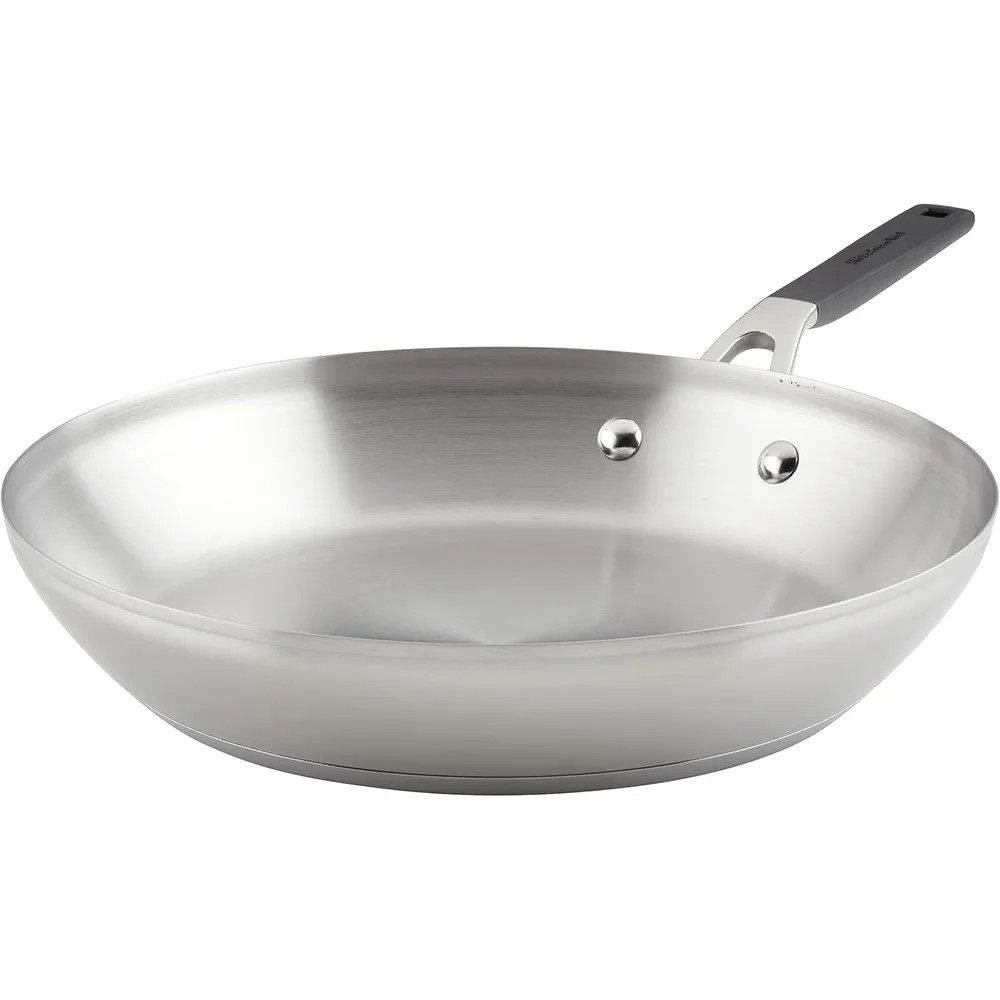 KitchenAid sartén 30 cm, acero inoxidable cepillado antiadherente | Serie 71025