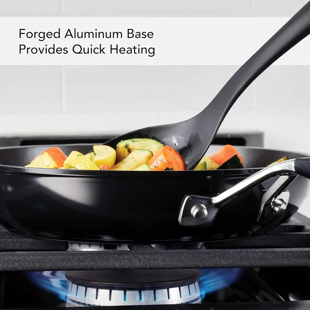 KitchenAid sartén 25 cm, anodizada dura antiadherente | Negro ónix