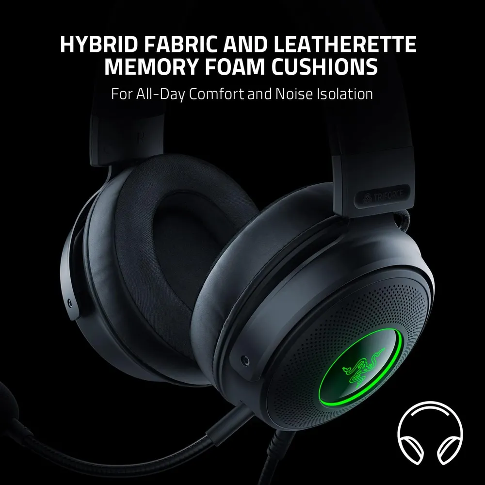 AUDÍFONOS ALÁMBRICOS KRAKEN V3 RAZER | NEGRO