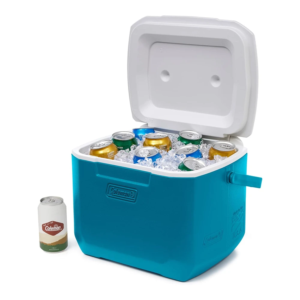 b09hn13fn4_2.webp Coleman Chiller Series - Enfriador Portátil Aislado de 16 Cuartos de Galón - Enfriador Duro de Retención de Hielo con Mango Resistente