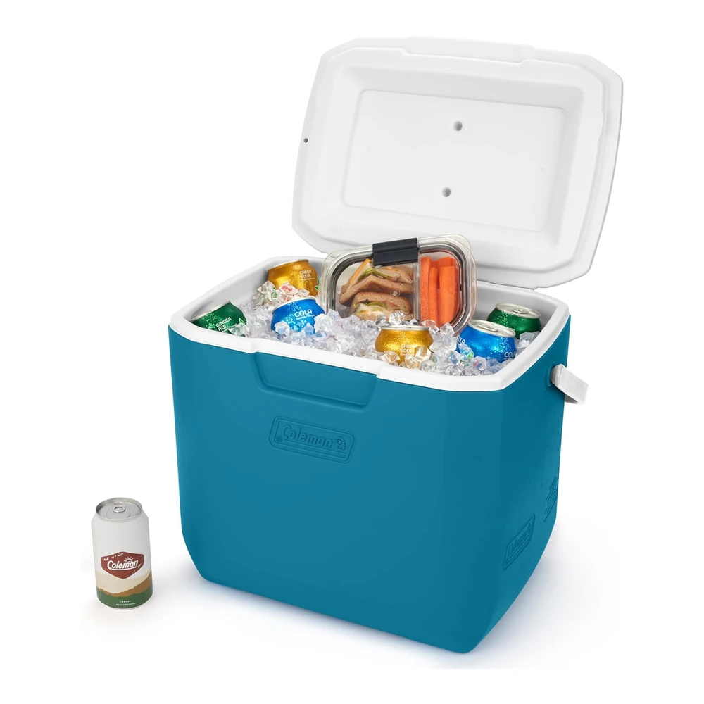 b09hn1dfzh_2.webp Coleman Chiller Series - Enfriador Portátil Aislado de 30 Cuartos de Galón - Enfriador Duro con Retención de Hielo y Mango Resistente - Ideal para Playa - Picnic - Campamento - Portón Trasero - Comestibles - Lancha y Más