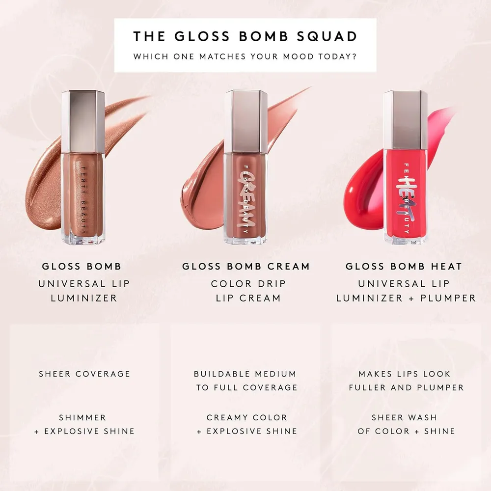 Fenty Brillo Labial Gloss Bomb Heat Universal con Volumen – by Rihanna|Rosado